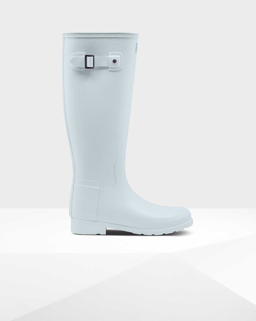 Womens Hunter Original Refined Tall Rain Boots Grey | ODRXPZ-092